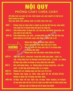 Điều 1: Phòng cháy và chữa cháy là nghĩa vụ của toàn thể Cán bộ – Công nhân viên Công ty kể cả khách hàng đến công tác tại Công ty. Điều 2: Cấm không sử dụng lửa, củi đun nấu, hút thuốc trong kho, nơi sản xuất, dùng dây đồng, dây bạc thay cầu trì, dùng dây điện cắm trực tiếp vào ổ cắm điện, để các chất cháy gần cầu chì, bảng điện và trên dây dẫn điện. Điều 3: Sắp xếp trật tự vật tư hàng hoá trong kho, khu vực sản xuất gọn gàng, sạch sẽ. Xếp riêng từng loại có khoảng cách ngăn cháy, xa mái nhà, xa tường để tiện việc kiểm tra hàng hoá và cứu chữa khi cần thiết. Khi sử dụng xăng công nghiệp, hoá chất phải thật cẩn thận, tuân theo hướng dẫn sử dụng. Điều 4: Khi xuất nhập hàng hoá xe không được nổ máy trong kho nơi sản xuất và khi đậu xe, phải hướng đầu xe ra ngoài. Điều 5: Không để các chướng ngại vật trên lối đi lại. Điều 6: Phương tiện dụng cụ chữa cháy phải để nơi dễ thấy, dễ lấy, không được sử dụng vào việc khác. Điều 7: Ai thực hiện tốt qui định này sẽ được khen thưởng, ai vi phạm sẽ tuỳ theo mức độ mà xử lý từ cảnh cáo đến thông báo đến cơ quan nhà nước có thẩm quyền để truy tố trước pháp luật. Điều 8: Nội qui này có hiệu lực kể từ ngày ký.